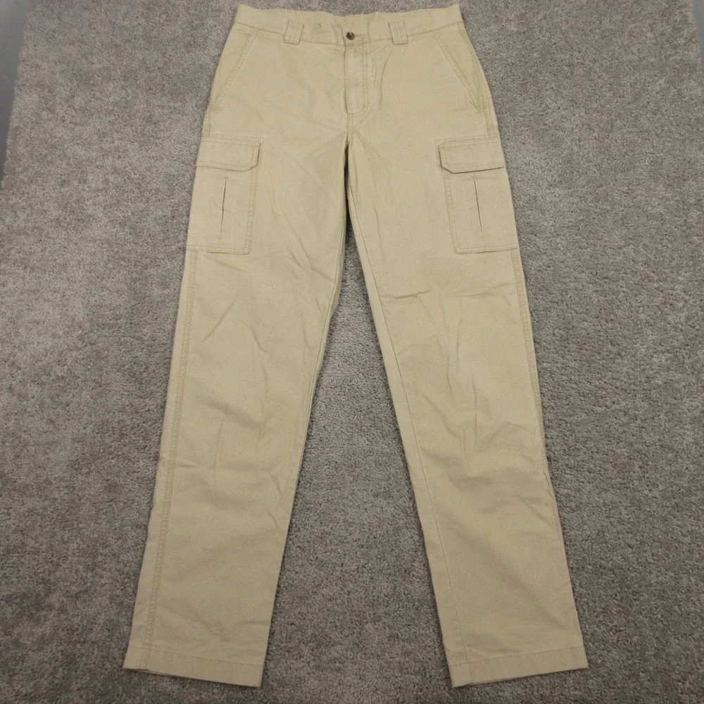LL Bean Pants Mens 31x34 Beige Classic‎ Fit Cotton Canvas Outdoor Work Hiking